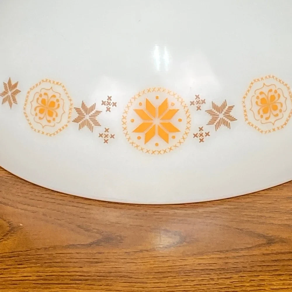 Vintage Pyrex Town & Country Cinderella 444 Mixing Bowl 4 Quart‎ Brown Orange